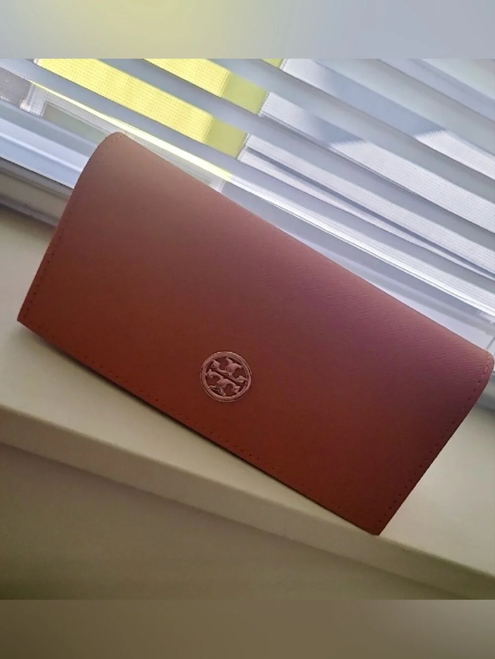 Tory Burch Coral Leather Sunglass Case